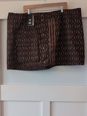 NWT Adidas x Ivy Park Monogram Mini Skirt HB8429 Plus Sz 3X